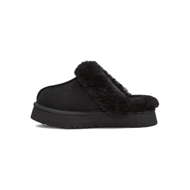 medial side of UGG Women's Disquette Slipper in Black