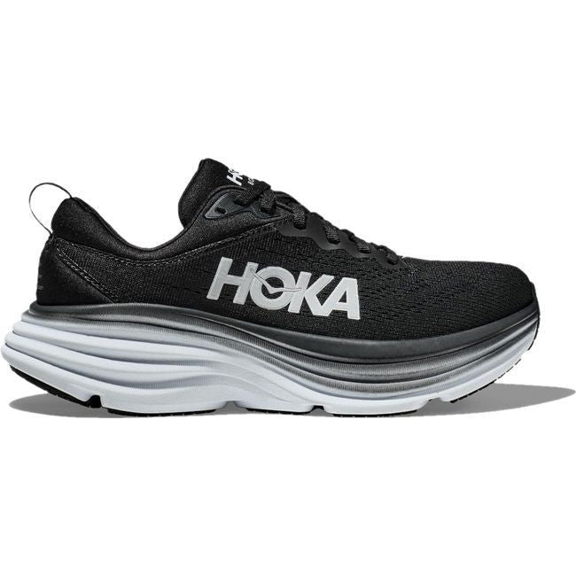 Hoka Men's Bondi 8 Running Shoe Black/White 1123202-BWHT