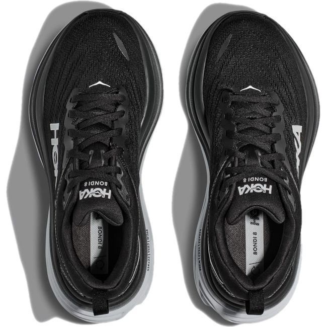 Hoka Men's Bondi 8 Running Shoe Black/White 1123202-BWHT