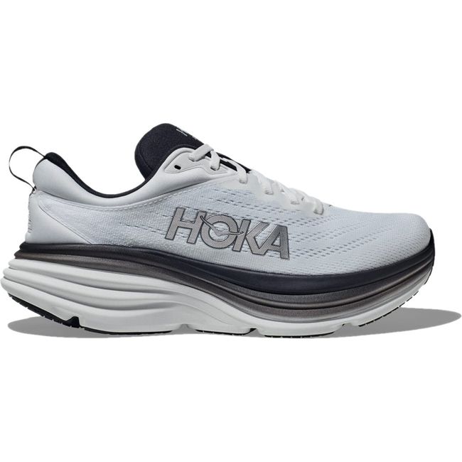 Hoka Men's Bondi 8 Running Shoe White/Black 1123202-WBLC
