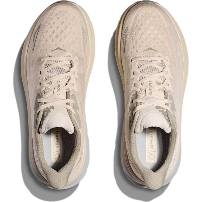 Hoka Men&#39;s Clifton 9 Running Shoe OAT MILK/ BARLEY 1127895/1132210-OKB