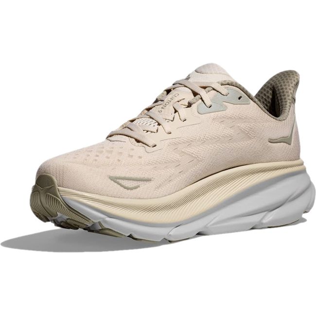 Hoka Men&#39;s Clifton 9 Running Shoe OAT MILK/ BARLEY 1127895/1132210-OKB