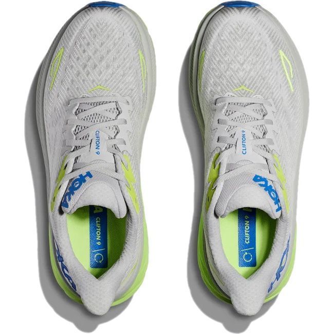 Hoka Men&#39;s Clifton 9 Running Shoe Stardust/Electric Cobalt 1127895/1132210-STLC
