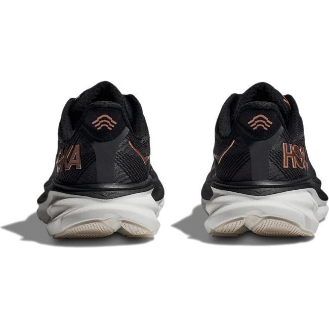 Hoka Women's Clifton 9 Running Shoe Black/Rose Gold 1127896-BRGL