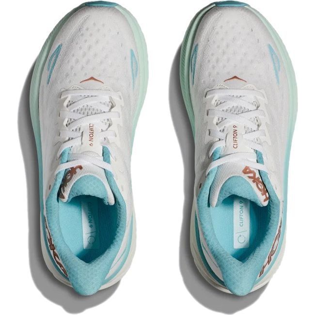 Hoka Women's Clifton 9 Running Shoe Frost/Rose Gold 1127896-FTRS