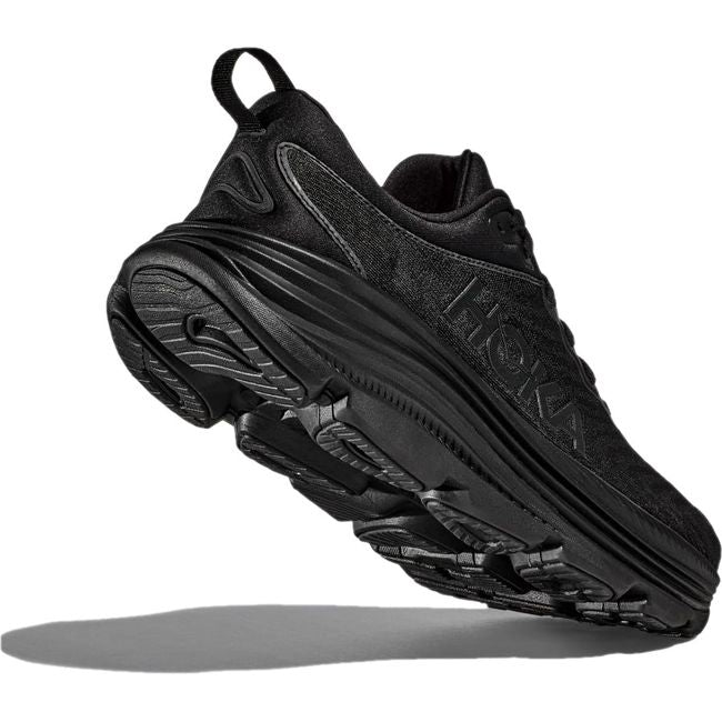 Sole of Hoka Men's Gaviota 5 Running Shoe in all black