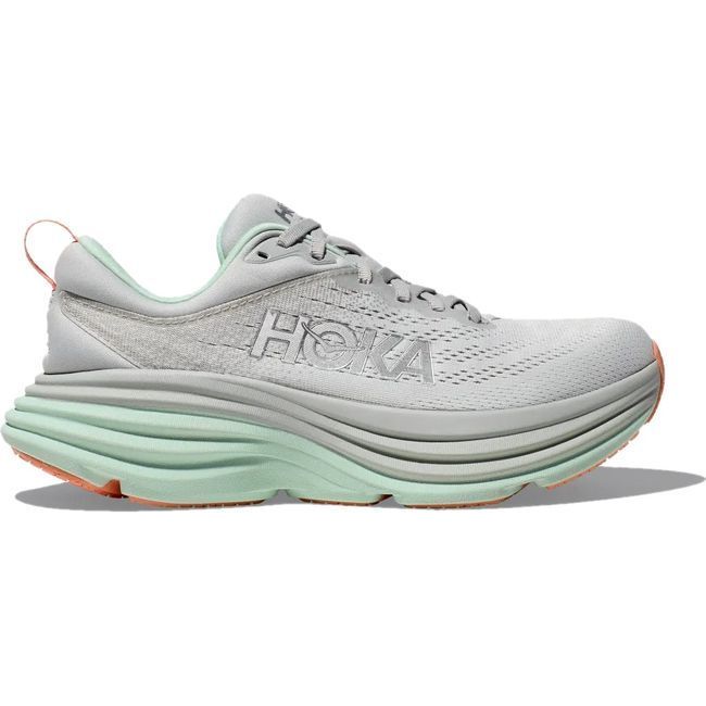 Hoka Women's Bondi 8 Running Shoe Stardust/Aqua Breeze 1127952-SQB