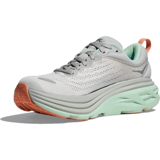 Hoka Women's Bondi 8 Running Shoe Stardust/Aqua Breeze 1127952-SQB
