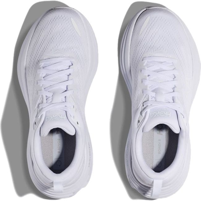Hoka Women&#39;s Bondi 8 Running Shoe White/White 1127952/1127954-WWH