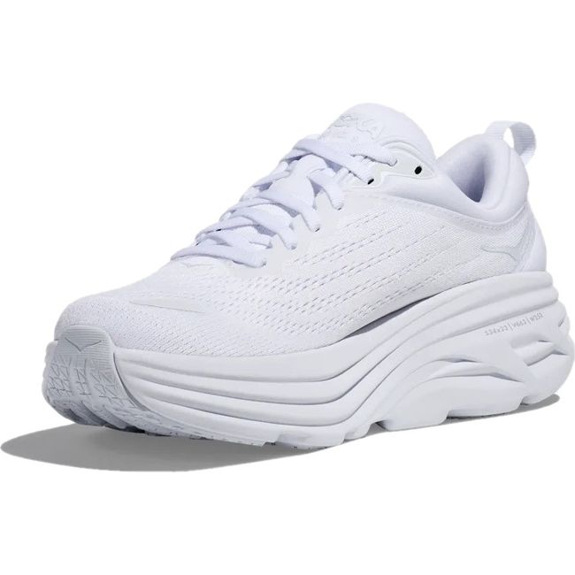 Hoka Women&#39;s Bondi 8 Running Shoe White/White 1127952/1127954-WWH