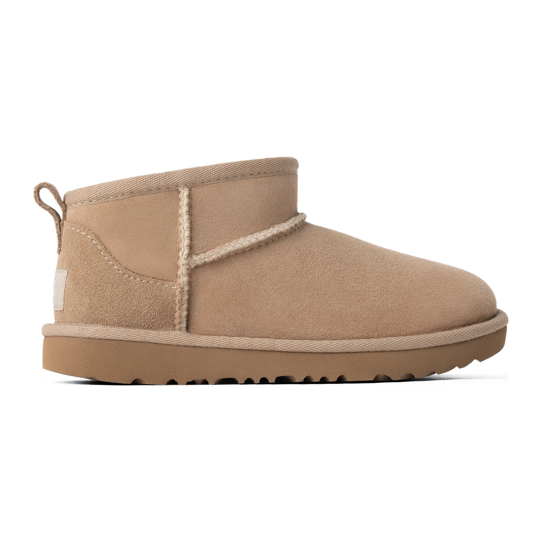 UGG Kids' Classic Ultra Mini Boot (Little Kid/Youth) in Sand, side view