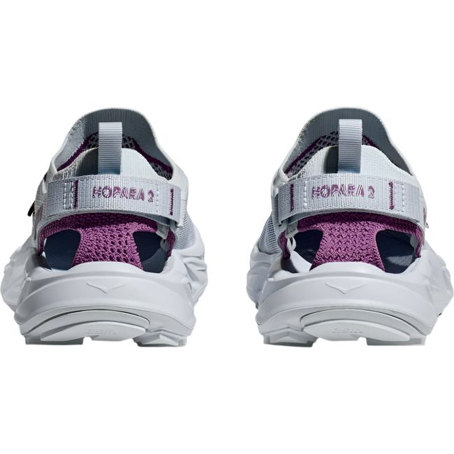 Heels of Hoka Women's Hopara 2 Hiking Shoes in illusion grey