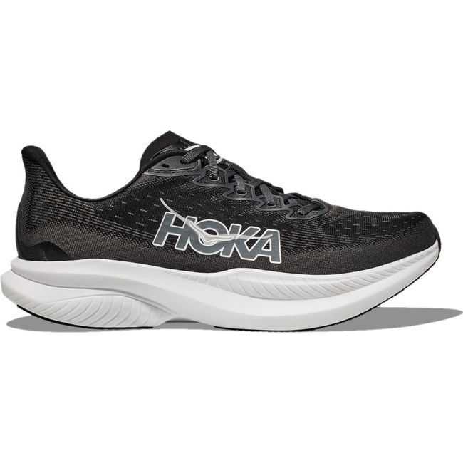 Hoka Men's Mach 6 Running Shoe Black/White 1147790-BWHT