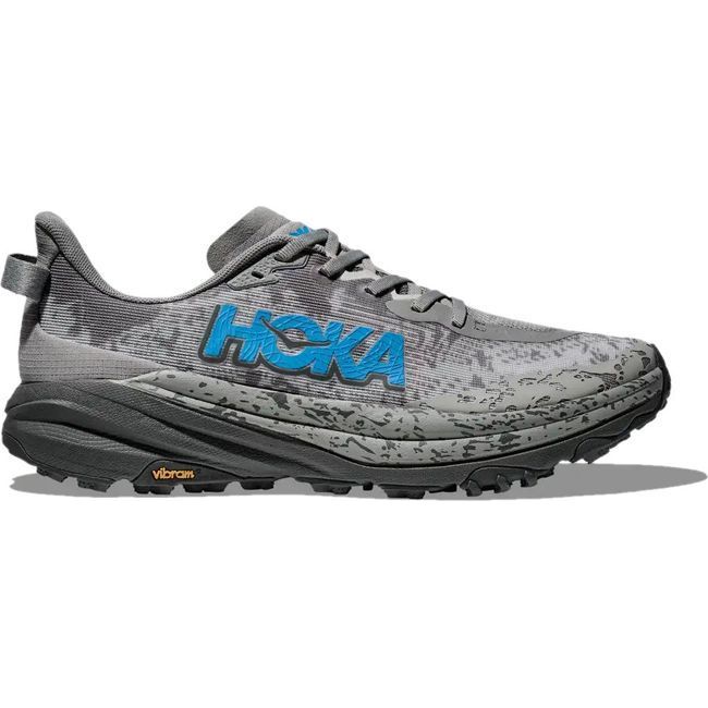 Hoka Men's Speedgoat 6 Trail Running Shoe GALACTIC GREY/HOKA BLUE 1147791/1147830-GCG