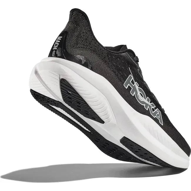 Hoka Women's Mach 6 Running Shoe Black/White 1147810-BWHT