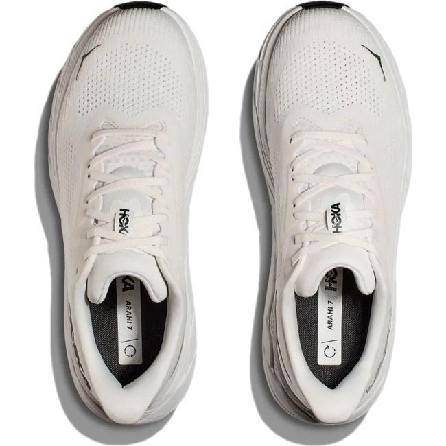 Hoka Men's Arahi 7 Running Shoe BLANC DE BLANC / STEEL WOOL 1147850/1147870-BDBSW