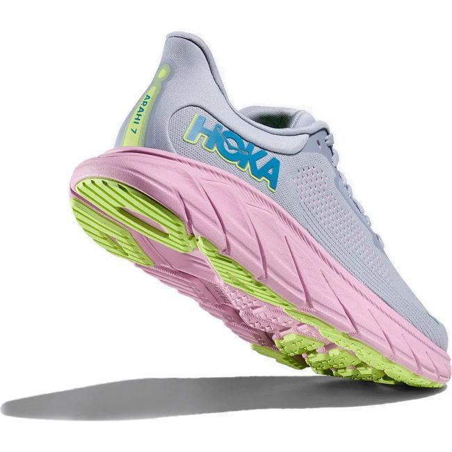 Hoka Women&#39;s Arahi 7 Running Shoe Gull/Pink Twilight 1147851-GLP