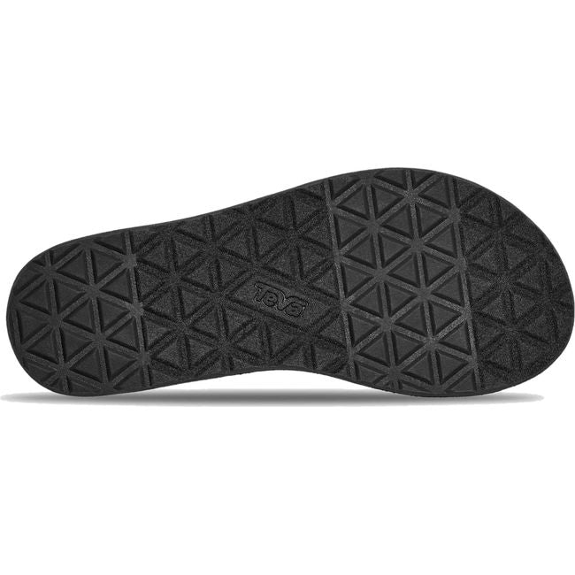 Black sole of Teva Women's Original Universal Slim Sandal in Archive Wings White and Black upper