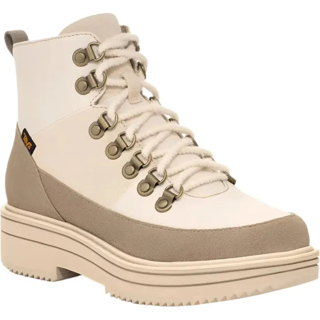 Front of Women's Teva Midform Boot Patchwork Waterproof in neutral multi colors