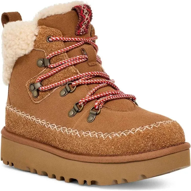 UGG Women's Classic Alpine Lace-Up Boot Chestnut 1158271-CHE