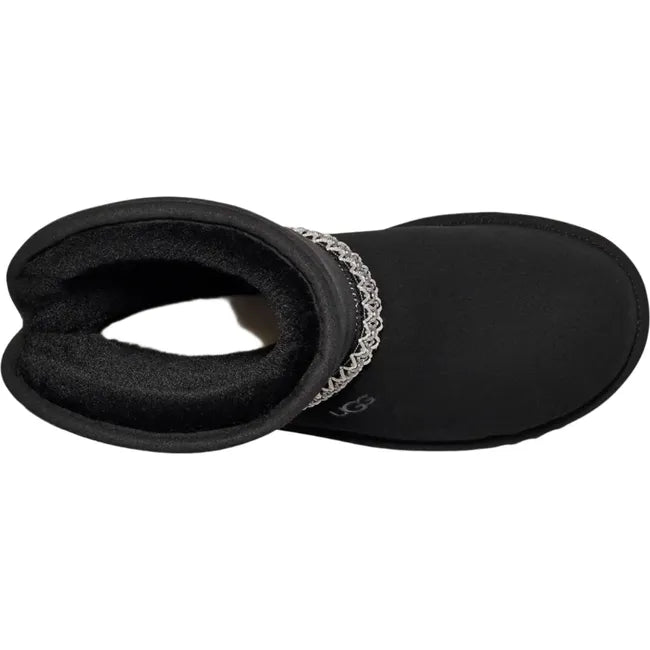 UGG Women's Classic Short Crescent Boot Black 1161770-BLK