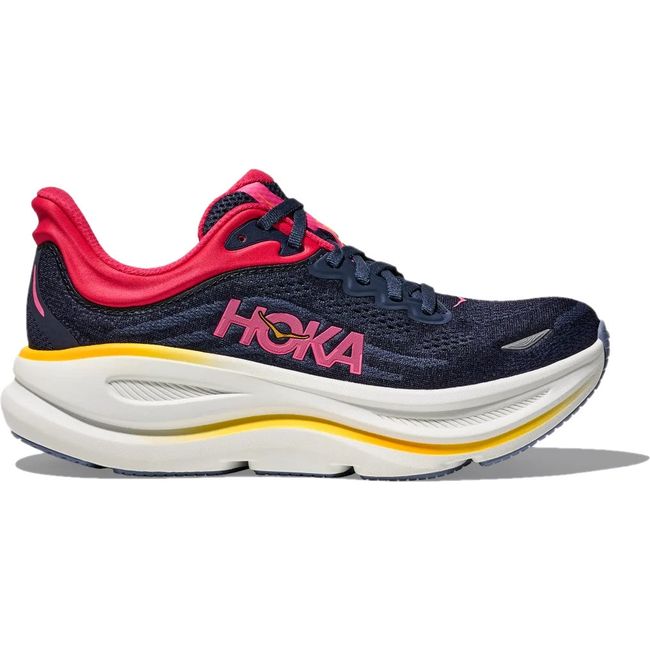 Lateral side of Hoka Women's Bondi 9 Running Shoe in Varsity Navy Nautical Dusk