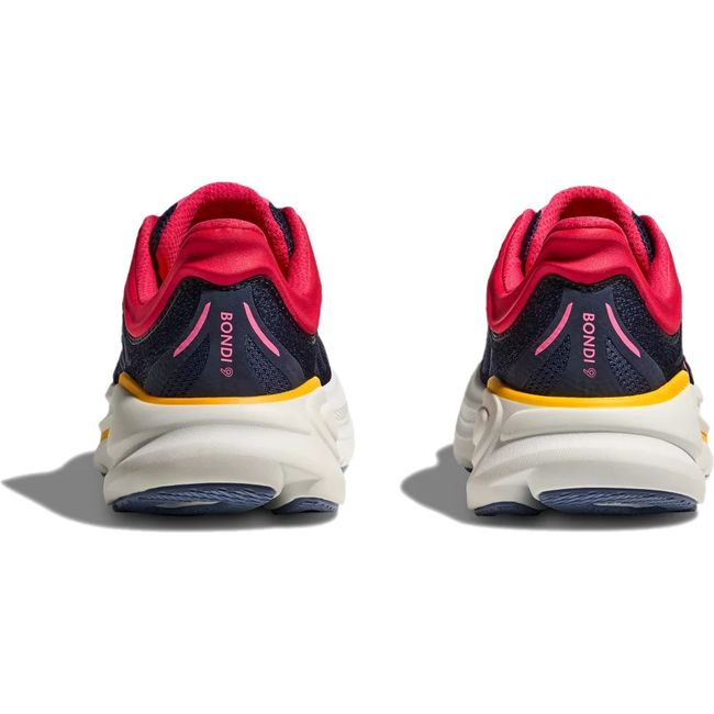 Heels of Hoka Women's Bondi 9 Running Shoes in Varsity Navy Nautical Dusk