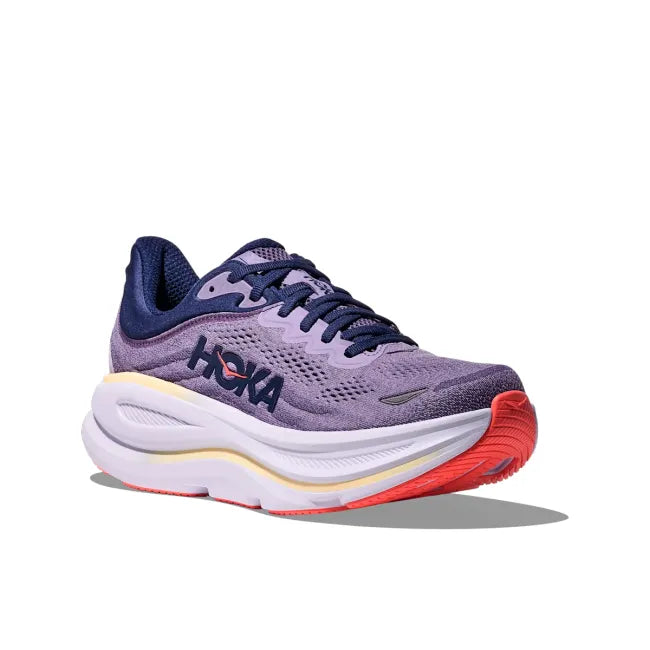 Lateral profile of HOKA Women's Bondi 9 in Berry Jam and Berry Patch