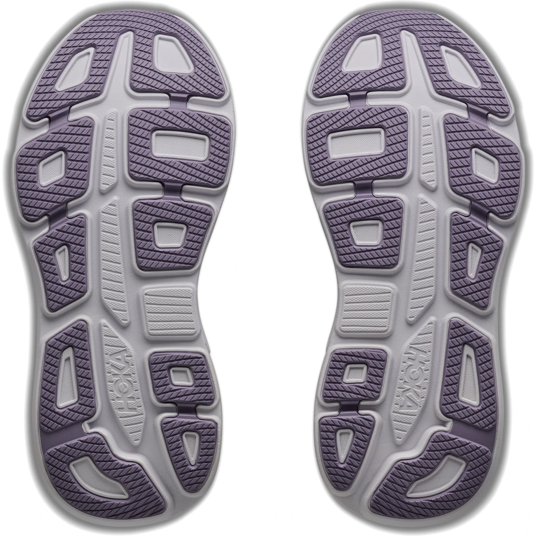 Outsoles of a pair of HOKA Women&