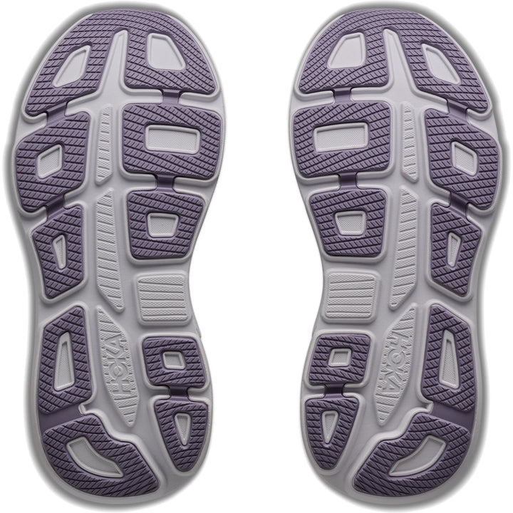 Outsoles of a pair of HOKA Women&