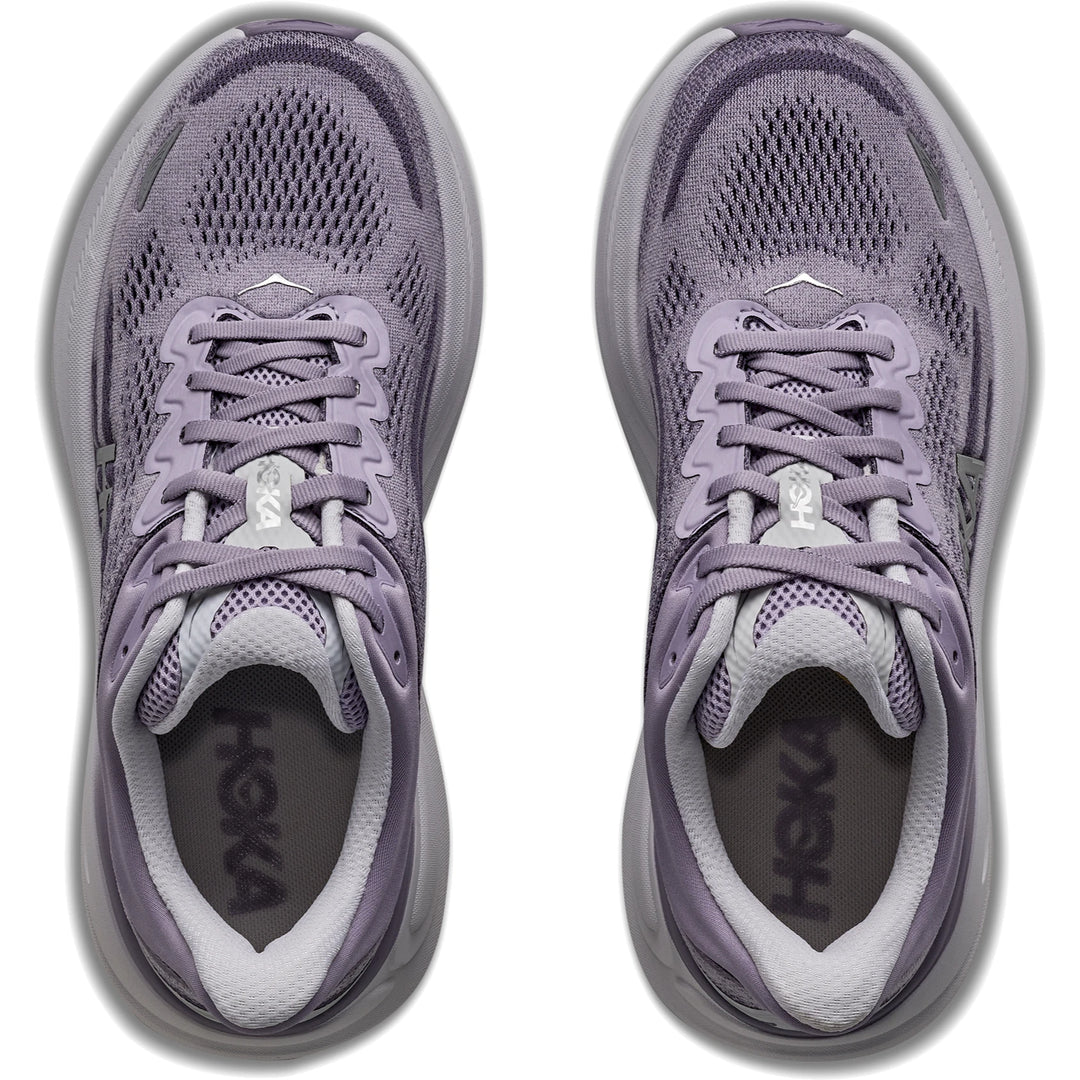 Top-down view of a pair of HOKA Women&