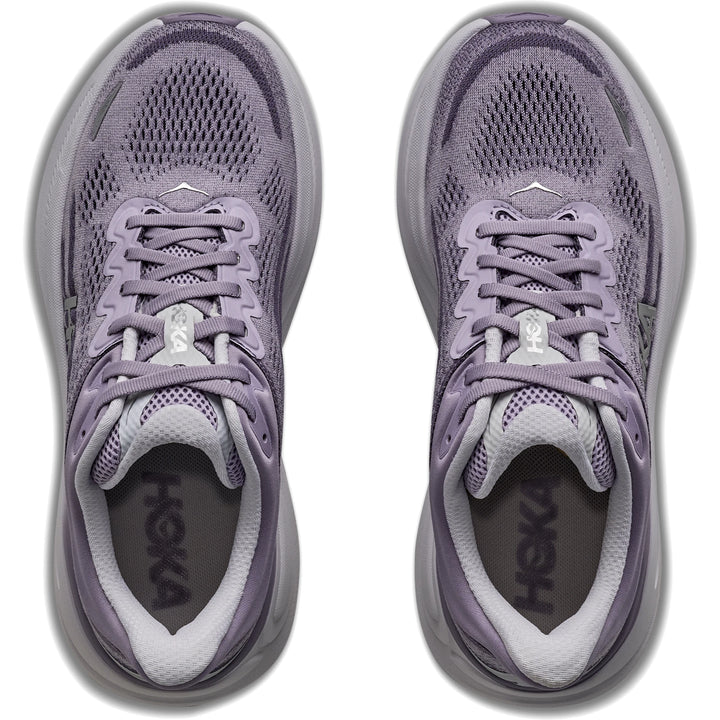 Top-down view of a pair of HOKA Women&