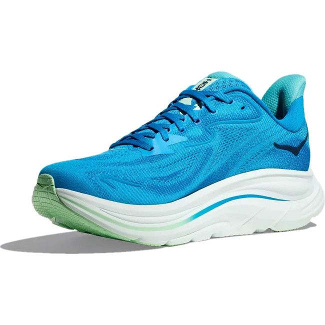 Medial side of Men's Hoka Clifton 10 Running Shoe in Hoka Blue and Skyward Blue