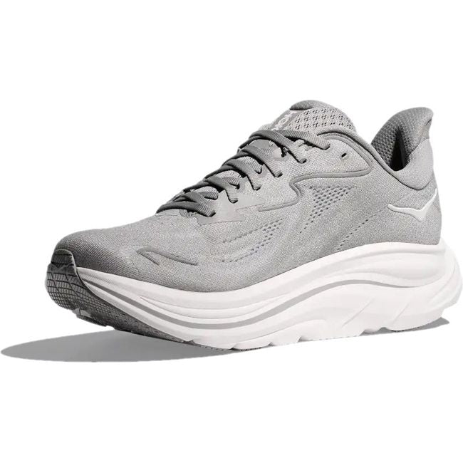 Medial side of Men's Hoka Clifton 10 Running Shoe in Stellar Grey Stardust