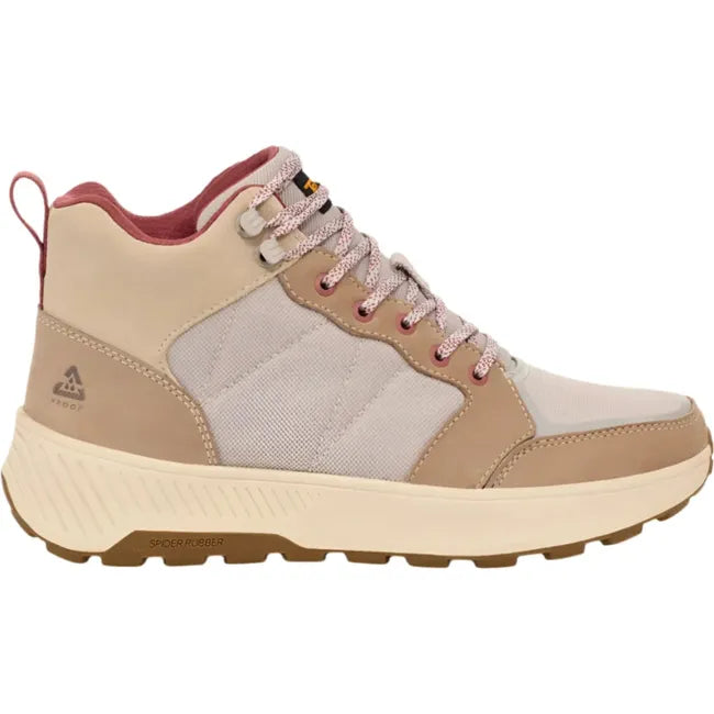 Lateral side of Women's Waterproof Teva Ellwood Mid Boot in light neutral colors