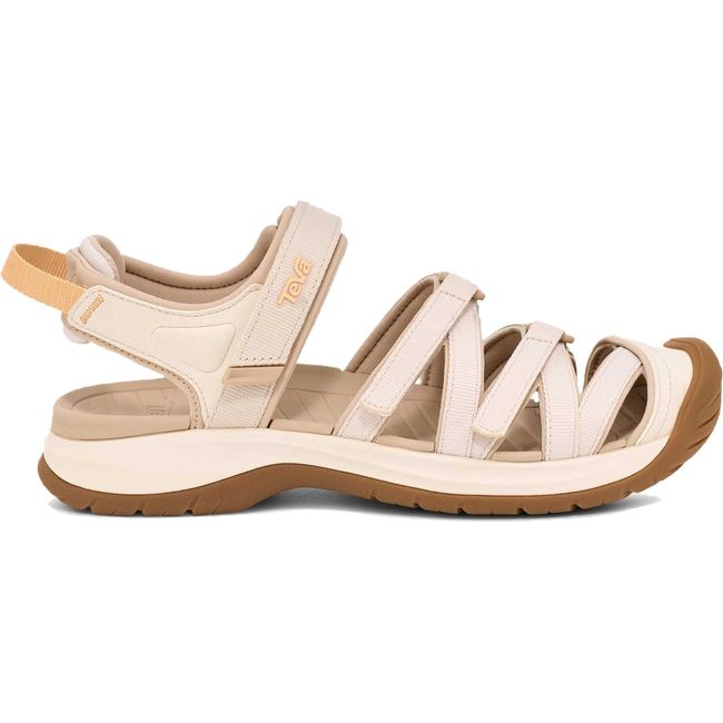 Lateral side of Women's Teva Tirra Sport Closed Toe Hiking Sandal in Birch beige