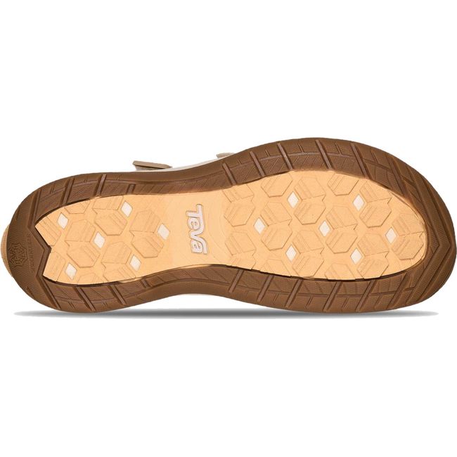 Sole of Women's Teva Tirra Sport Closed ToeHiking Sandal in Birch tan and orange