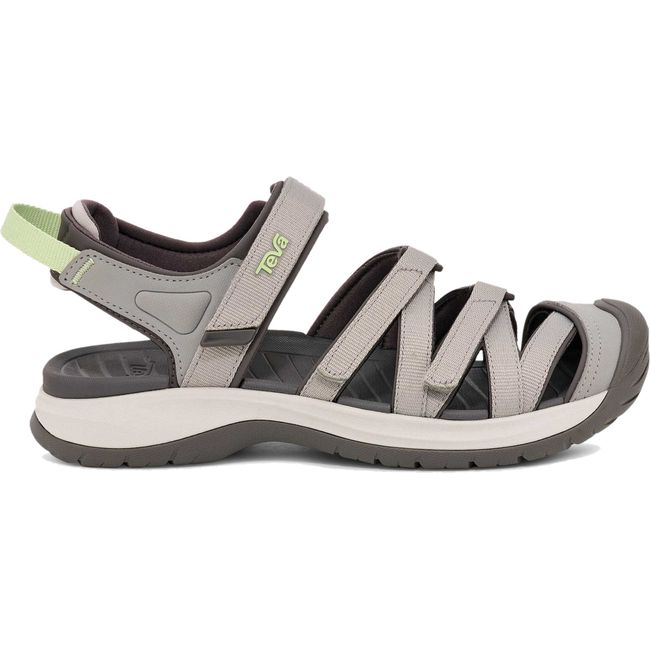 Lateral side of Women's Teva Tirra Sport Closed Toe Hiking Sandal in Drizzle grey