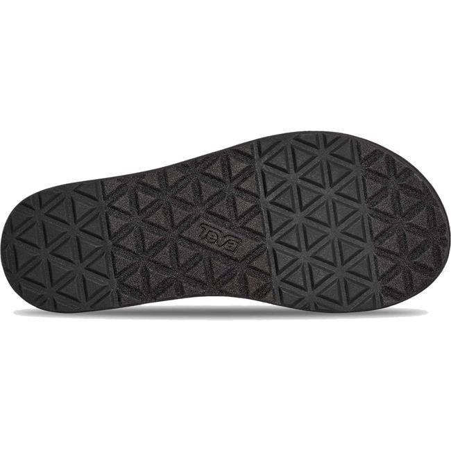 Black sole of Teva Women's Flatform Universal Platform Sandal in Waterless Black Cream upper