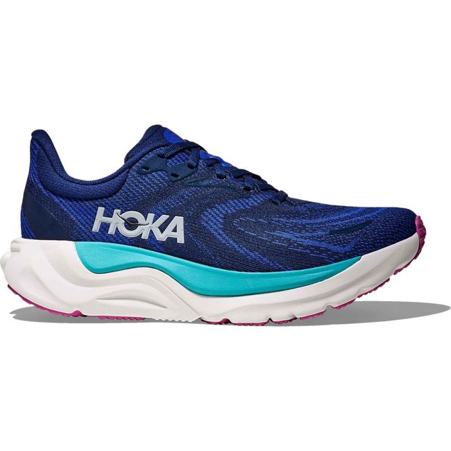 Lateral side of Men's Hoka Arahi 8 Running Shoe in Midnight Blue Ultramarine