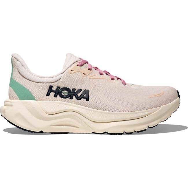 Lateral side of Men's Hoka Arahi 8 Running Shoe in Rose Cream Alabaster