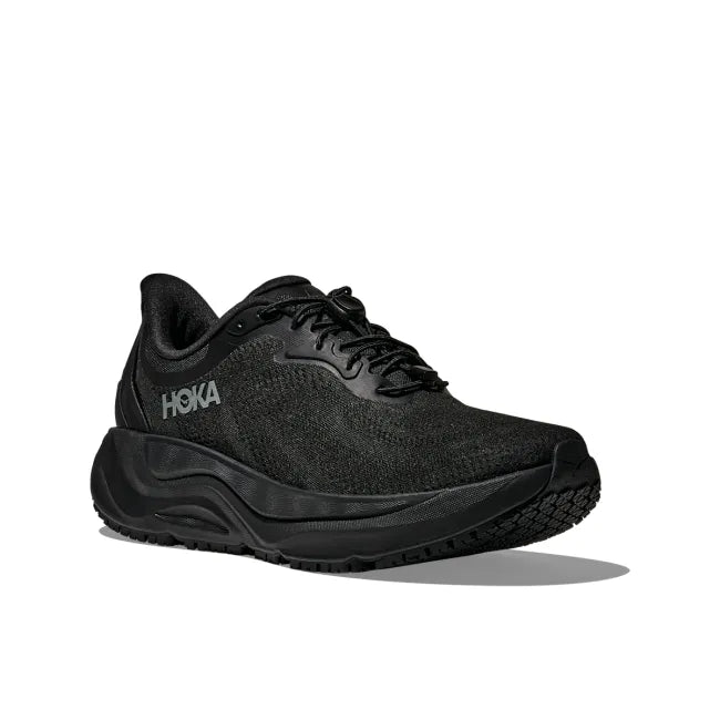 Lateral profile of HOKA Women's Arahi SR in Black