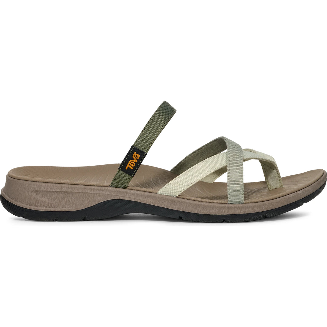 Side of Teva Women's TirraTraveler Flip Flop in Seagrass Multi