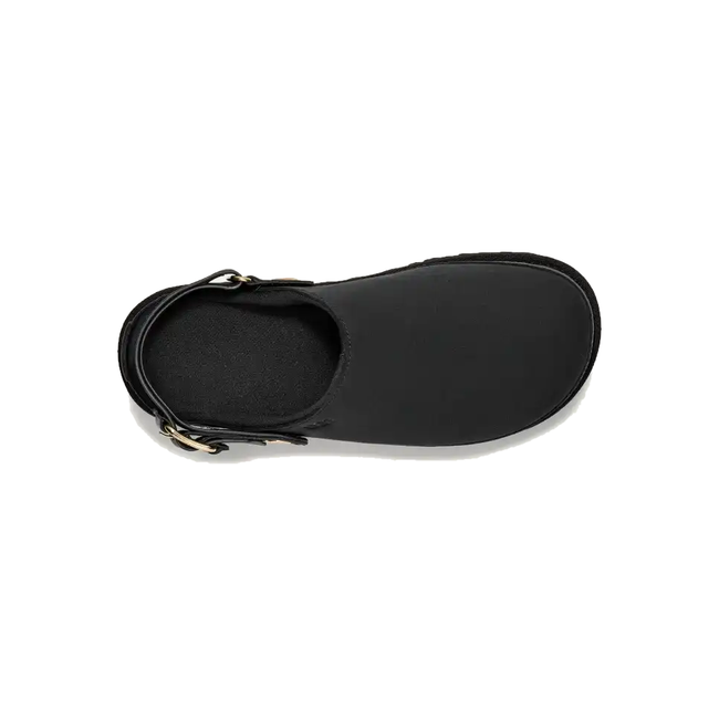 Top of UGG Women's Goldenstar Villa Clog in Black with backstrap down