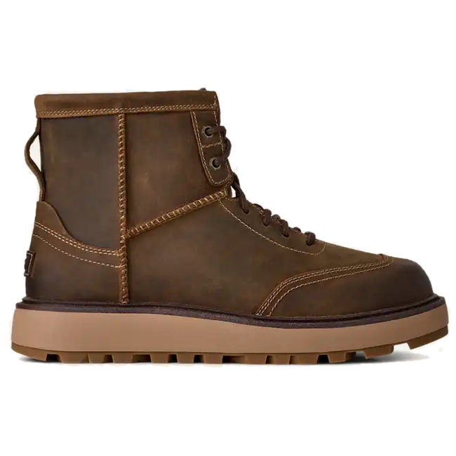 Side of UGG Men's Idyllwild Lace Boot in Oak Brown