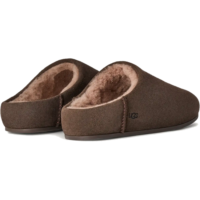 Heels of UGG Women's Elea Slip On Slippers in Dusted Cocoa Brown Suede