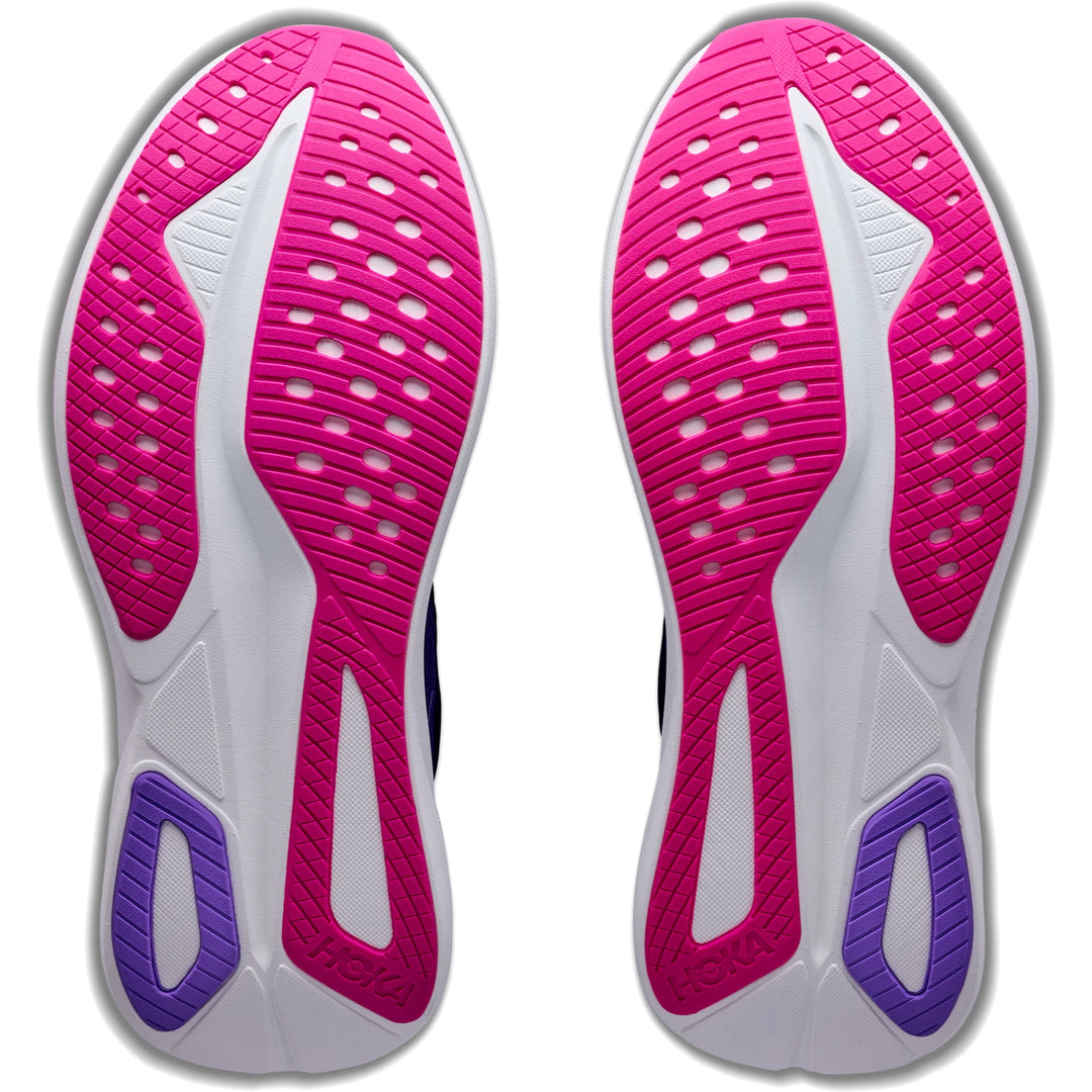 Outsoles of a pair of HOKA Women&