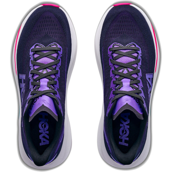 Top-down view of a pair of HOKA Women&