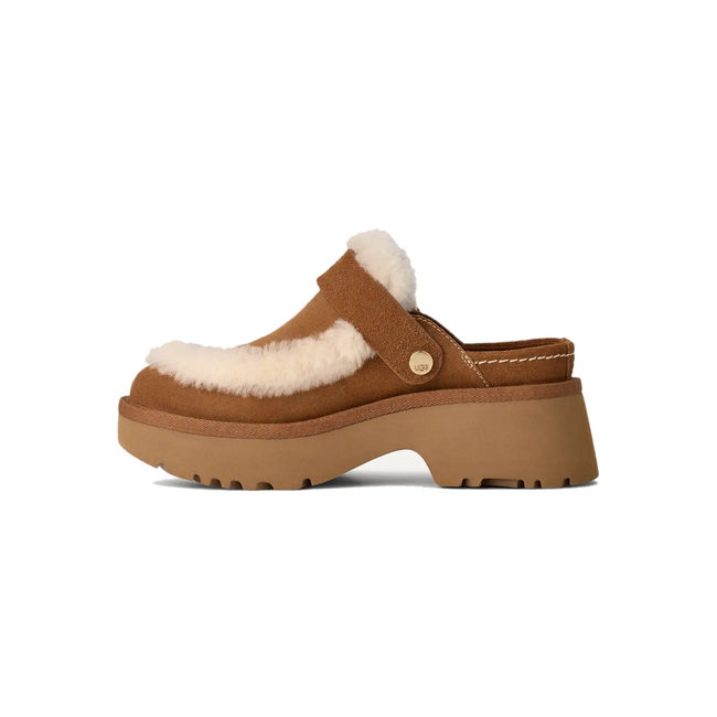 Reverse side of UGG Women's Esmee Clog in Chestnut Brown
