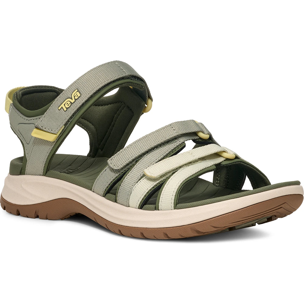 Front angle of Teva Women's Tirra Sport Hiking Sandal in Seagrass Multi